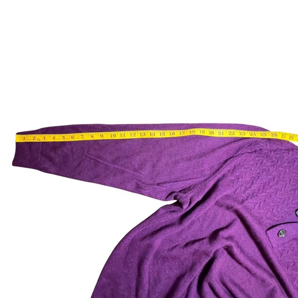 Turnbury Purple Merino Wool Baselayer Sweater Lagom Preppy Classic Men's Large - Picture 9 of 9